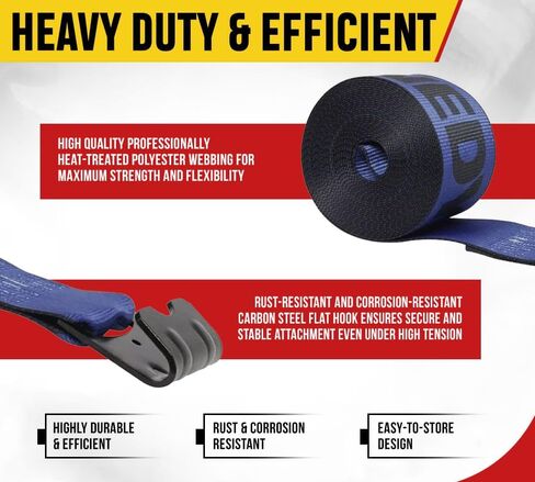 MyTee Products Corner Protector & Winch Straps Kit - 10 Pack Kiningyne 4 "× 30 'حزام ونش أصفر مع 20 حزمة 4" حامي الزاوية مع حقيبة حمل in Kuwait