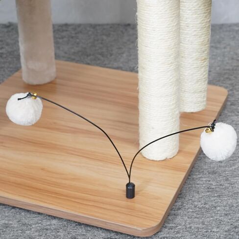 Three-Level Elevated Cat Tree Condo with Massage & Particle Board, Grey in Saudi Arabia