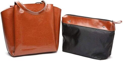 Brown Leather Handbag，Women Vintage Genuine Brown Leather Crossbody Shoulder Bag Handmade Purse in Kuwait