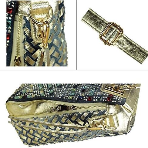 Handbag，Ladies Handbag Casual Rhinestone Bag Fashion Shoulder Bag Personality Messenger Bag Portable in Kuwait