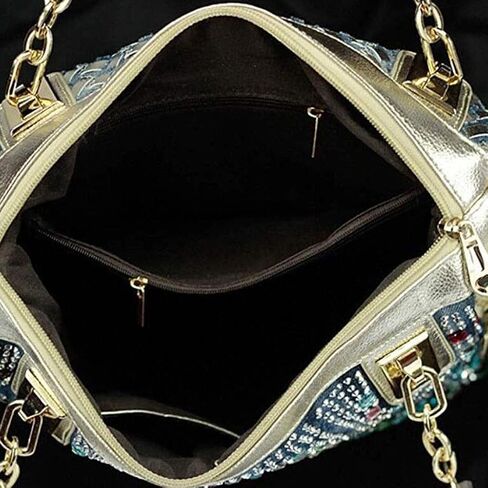Handbag，Ladies Handbag Casual Rhinestone Bag Fashion Shoulder Bag Personality Messenger Bag Portable in Kuwait