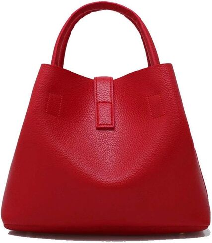 Large Handbag，Women's Shoulder Bag Portable Bucket Bag PU Leather Simple Handbag Trend in Kuwait