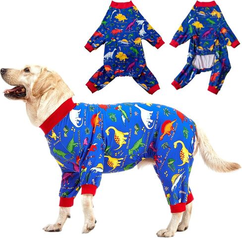 LovinPet American Pitbull Pajamas - Pet Anxiety Relief Shirt, Dog Pajamas, UV Protection Comfy Stretchy Fabric, White Animal Print, Large Dog Pjs, Pitbull Clothes, Surgical Recovery Shirt,Orange XXL in Kuwait
