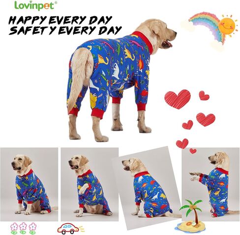 LovinPet American Pitbull Pajamas - Pet Anxiety Relief Shirt, Dog Pajamas, UV Protection Comfy Stretchy Fabric, White Animal Print, Large Dog Pjs, Pitbull Clothes, Surgical Recovery Shirt,Orange XXL in Kuwait