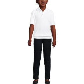 Lands' End School Uniform Big Kids Short Sleeve Banded Bottom Polo Shirt in Kuwait