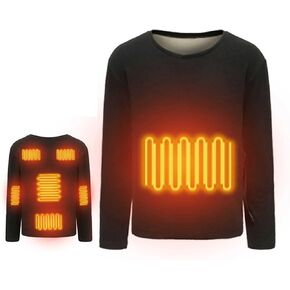 Electric Heated Shirt for Men Women, USB Charging, Washable Heating Top for Outdoor Hunting (No Battery)(Male Black,S-Small) in Saudi Arabia