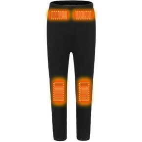 Cold-Proof Bottom Heated Pants Washable USB Charging Electric Thermal Heating Trousers for Men/Women(No Batteries)(Black,L/Large) in Saudi Arabia