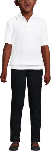 Lands' End School Uniform Big Kids Short Sleeve Banded Bottom Polo Shirt in Saudi Arabia