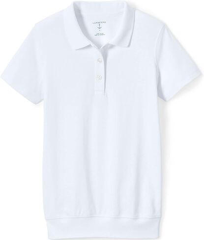 Lands' End School Uniform Big Kids Short Sleeve Banded Bottom Polo Shirt in Saudi Arabia