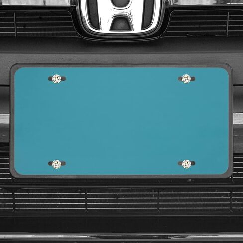 ExcelMark Custom License Plate for Front of Car – Personalized Aluminum Car Tags – 6" x 12" Universal Fit (Black) in Saudi Arabia