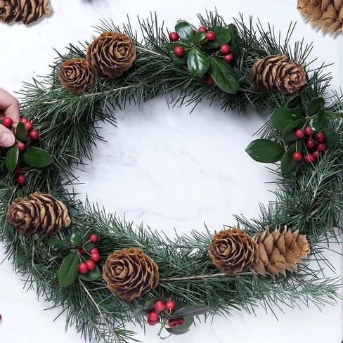 Deloky 150 Pcs Christmas Natural Mini Pine Cones- 2CM Thanksgiving Small Pinecones Ornaments Vase Fillers for DIY Crafts, Home Decorations, Fall and Christmas, Wedding Decor in Saudi Arabia