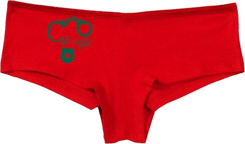 Knaughty Knickers Cop Wife - Cute Handcuffs - LEO Love Red Boyshort Panties Adult Flirty Fun in Saudi Arabia