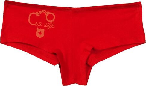 Knaughty Knickers Cop Wife - Cute Handcuffs - LEO Love Red Boyshort Panties Adult Flirty Fun in Saudi Arabia