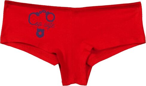 Knaughty Knickers Cop Wife - Cute Handcuffs - LEO Love Red Boyshort Panties Adult Flirty Fun in Saudi Arabia