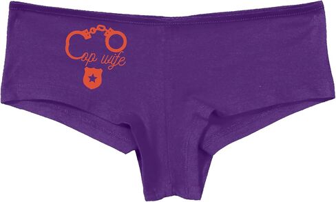 Knaughty Knickers Cop Wife - Cute Handcuffs - LEO Love Purple Boyshort Panties Adult Flirty Fun in Saudi Arabia