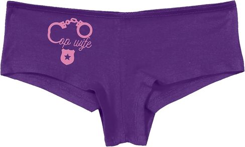 Knaughty Knickers Cop Wife - Cute Handcuffs - LEO Love Purple Boyshort Panties Adult Flirty Fun in Saudi Arabia