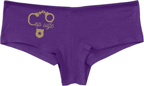 Knaughty Knickers Cop Wife - Cute Handcuffs - LEO Love Purple Boyshort Panties Adult Flirty Fun in Saudi Arabia