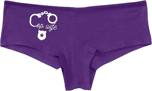 Knaughty Knickers Cop Wife - Cute Handcuffs - LEO Love Purple Boyshort Panties Adult Flirty Fun in Saudi Arabia