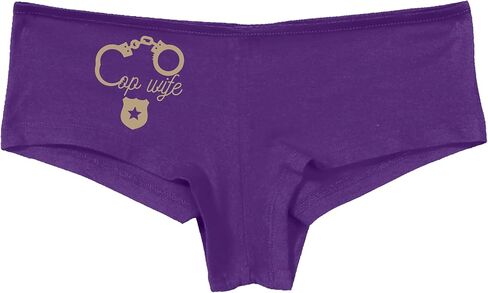Knaughty Knickers Cop Wife - Cute Handcuffs - LEO Love Purple Boyshort Panties Adult Flirty Fun in Saudi Arabia