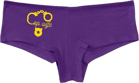 Knaughty Knickers Cop Wife - Cute Handcuffs - LEO Love Purple Boyshort Panties Adult Flirty Fun in Saudi Arabia