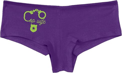 Knaughty Knickers Cop Wife - Cute Handcuffs - LEO Love Purple Boyshort Panties Adult Flirty Fun in Saudi Arabia