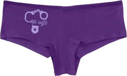Knaughty Knickers Cop Wife - Cute Handcuffs - LEO Love Purple Boyshort Panties Adult Flirty Fun in Saudi Arabia