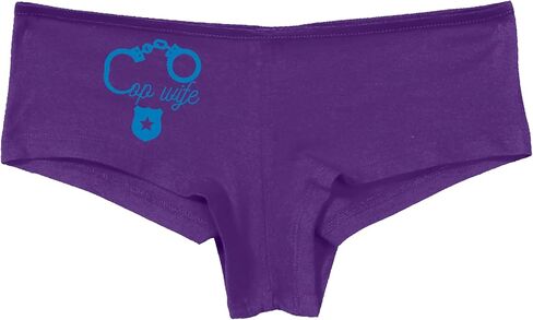 Knaughty Knickers Cop Wife - Cute Handcuffs - LEO Love Purple Boyshort Panties Adult Flirty Fun in Saudi Arabia
