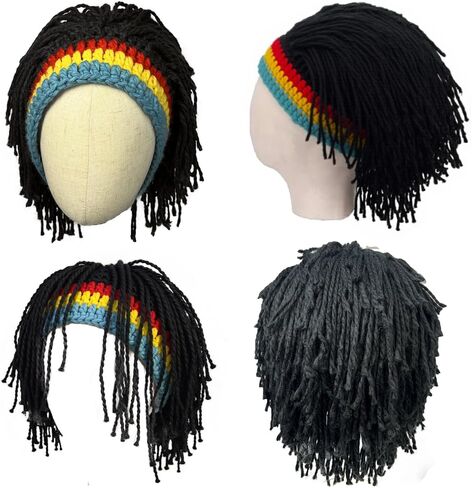 قبعة مبكرة مضحكة القبعات المتماسكة بيرد بيني القبعات راستا دردوكس القبعات الباروكة الكروشيه in Kuwait