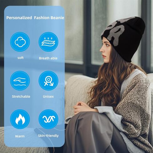 y2k بيني للنساء رجل ، mea culpa beanie تصميم نمط فريد من نوعه ، قبعة y2k متبكية مناسبة لجميع المواسم التي ترتدي in Saudi Arabia