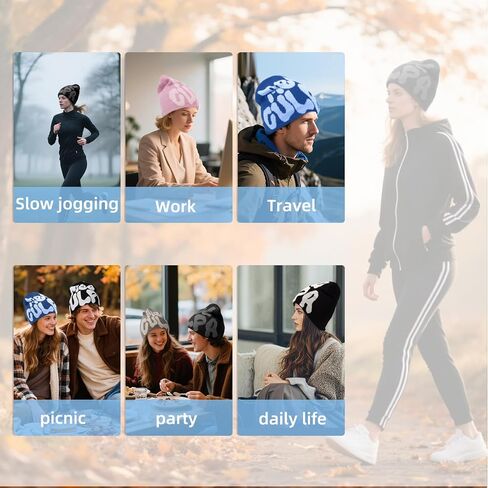 y2k بيني للنساء رجل ، mea culpa beanie تصميم نمط فريد من نوعه ، قبعة y2k متبكية مناسبة لجميع المواسم التي ترتدي in Saudi Arabia