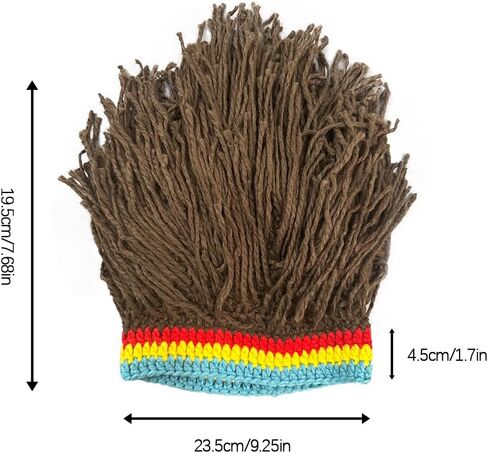 Funny Knitted Hat Reggae Knit Beard Beanies Hats Rasta Dreadlocks Crocheted Wig Hats in Saudi Arabia