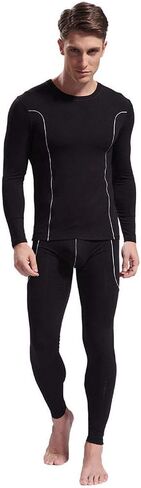 Mendove Men's Lightweight Thermal Underwear Set Long Sleeve Top and Pants in Saudi Arabia