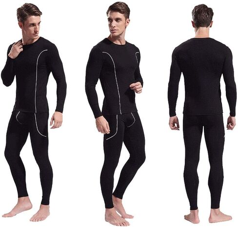 Mendove Men's Lightweight Thermal Underwear Set Long Sleeve Top and Pants in Saudi Arabia