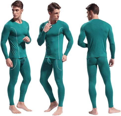 Mendove Men's Lightweight Thermal Underwear Set Long Sleeve Top and Pants in Saudi Arabia
