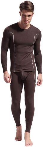 Mendove Men's Lightweight Thermal Underwear Set Long Sleeve Top and Pants in Saudi Arabia