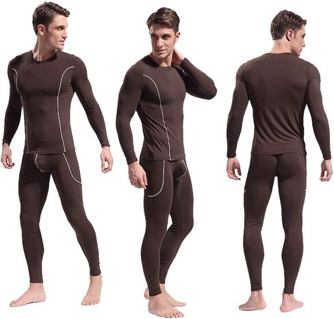 Mendove Men's Lightweight Thermal Underwear Set Long Sleeve Top and Pants in Saudi Arabia