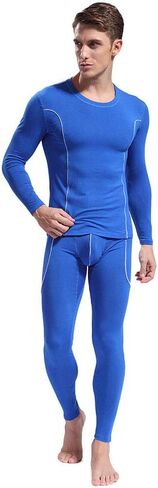 Mendove Men's Lightweight Thermal Underwear Set Long Sleeve Top and Pants in Saudi Arabia
