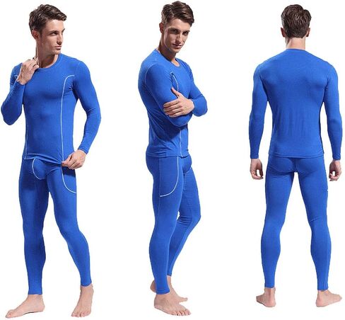 Mendove Men's Lightweight Thermal Underwear Set Long Sleeve Top and Pants in Saudi Arabia