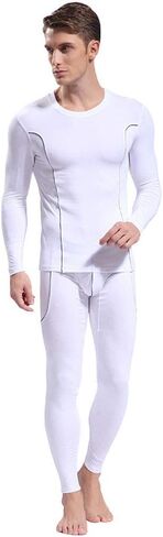 Mendove Men's Lightweight Thermal Underwear Set Long Sleeve Top and Pants in Saudi Arabia