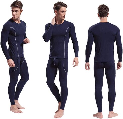 Mendove Men's Lightweight Thermal Underwear Set Long Sleeve Top and Pants in Saudi Arabia