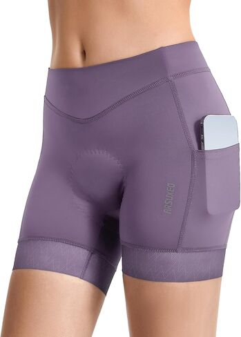 شورت دراجة Arsuxeo 4D دراجة للدراجات دراجات ركوب الدراجات في مجال ركوب الدراجات الداخلية ركوب الدراجات مع جيوب الهاتف in Kuwait