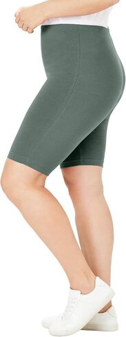 Woman Within Plus Size Stretch Cotton Bike Short in Kuwait