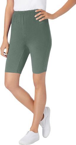Woman Within Plus Size Stretch Cotton Bike Short in Kuwait