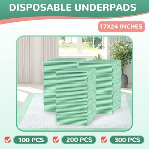 MILDPLUS Disposable Changing Pads for Baby(26" x 18" ),Diaper Changing Pad,Waterproof & Absorbent Changing Table Pads,Changing Pad Liners,Bed Table Protector Mat (50 Pack) in Kuwait