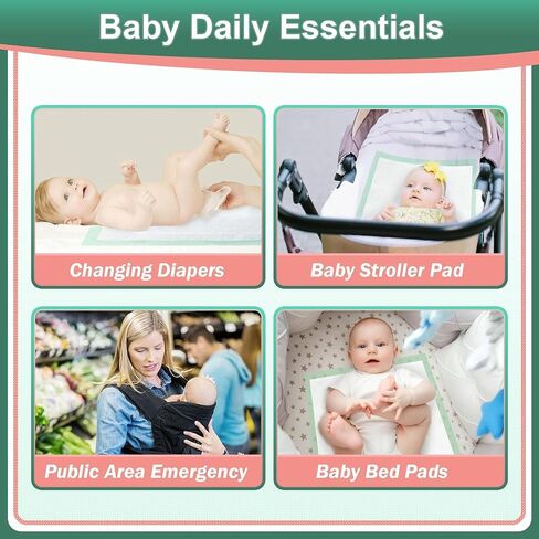 MILDPLUS Disposable Changing Pads for Baby(26" x 18" ),Diaper Changing Pad,Waterproof & Absorbent Changing Table Pads,Changing Pad Liners,Bed Table Protector Mat (50 Pack) in Kuwait
