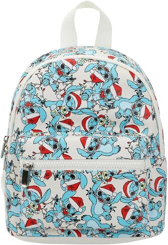 Bioworld Stitch Character Heads All-Over Print 10.6" White Mini Backpack in Saudi Arabia