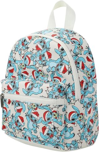 Bioworld Stitch Character Heads All-Over Print 10.6" White Mini Backpack in Saudi Arabia