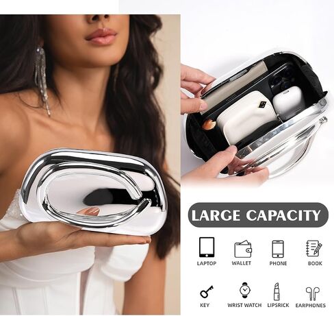 PHILOMENA Evening Clutch Purses Women Acrylic Handbags Metal Handlebars Shoulder Crossbody Bag Wedding Party Causal in Kuwait