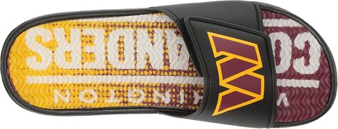 FOCO Mens Nfl Team Logo Athletic Sport Shower Flip Flop Gel Slides Sandals, Gradient Wordmark, 9-10 US in Saudi Arabia