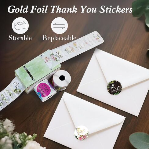 1200 قطعة من ملصقات شكرًا للأعمال الصغيرة، ملصقات دائرية مقاس 1.5 بوصة مع 16 تصميمًا، 4 ملصقات ذاتية اللصق، ملصقات مقاومة للماء، ختم للتغليف، الهدايا والحرف اليدوية in Kuwait